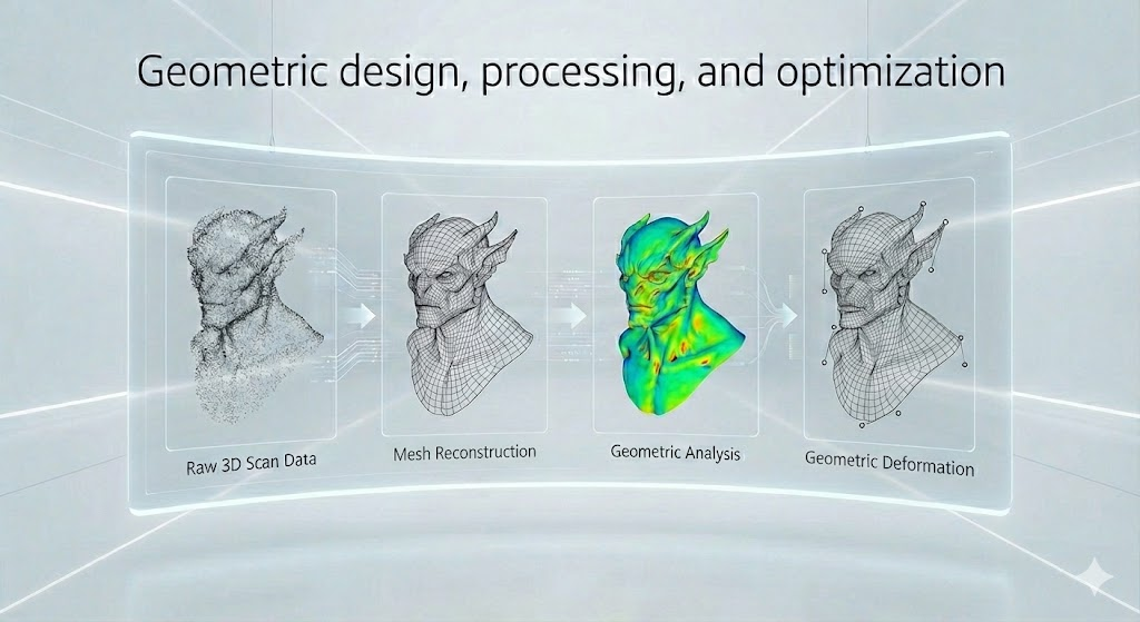 Geometric design, processing, and optimization
