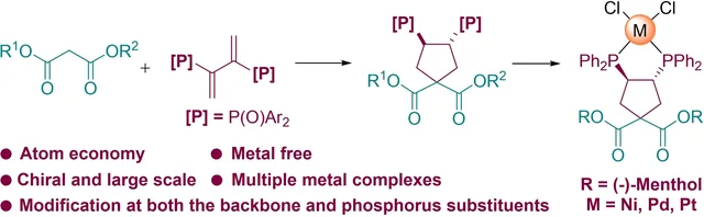 TOC graphic: Synthesis of Cyclic 1,2-Bisphosphines by Tandem Michael Addition of 2,3-Bis(diarylphosphinyl)-1,3-butadiene