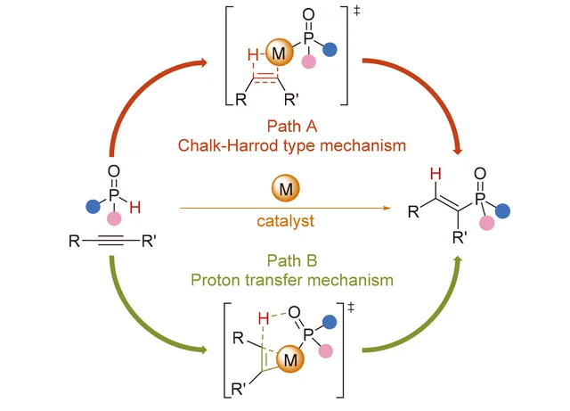 TOC graphic: Advances in Mechanistic Studies of Metal-Catalyzed Hydrophosphinylation of Non-Activated Alkynes