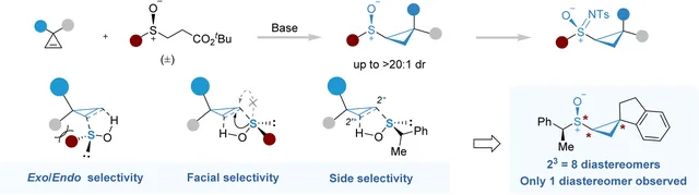TOC graphic: Diastereoselective synthesis of cyclopropyl sulfoxides via hydrosulfenation