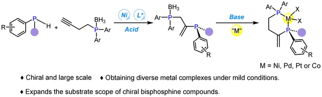 TOC graphic: Accessing P-Chiral Diphosphines through Nickel-Catalyzed Asymmetric Hydrophosphination